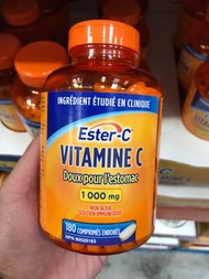 加拿大🇨🇦包郵直送 Ester-C 高含量維他命C Vitamin C 1000mg (180粒家庭裝) Stomach Friendly 中和腸胃配方 COSTCO直購