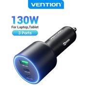 Vention Car Charger 130W Max Fast Charging with LED Indicator Car Charger Socket Outlet for iPhone S