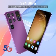 S24สมาร์ทโฟน5G หน่วยความจำเต็มหน้าจอ Ultra 7.0 HD 8GB RAM + 48MP กล้อง256GB ROM + 72MP Android OS 13
