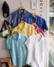 UNIQLO Linen Cotton short sleeve shirt เสื้อเชิ้ตยูนิโคล่แขนสั้นลินิน ผู้ชาย หลากสี ไม่มีในช้อปไทย สภาพใหม่กริ๊ป ใส่สบาย มีกระเป๋า คัดสภาพดีจากญี่ปุ่น