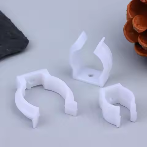 New 10Pcs T5 T8 LED Round Neon Fixed Clip Plastic Buckle Transparent White Connector Holder Silica G
