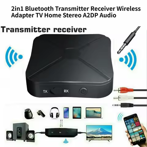 2in1 Bluetooth Transmitter Receiver Wireless Adapter TV Home Stereo A2DP Audio