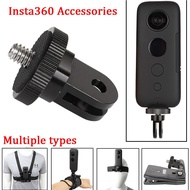 Accessories for Insta360 One X X2 Panoramic Camera Screw Adapter Bike Mount Holder Clip Selfie Stick Strap Case
