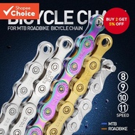 VG Sports Bicycle Chain 8 9 10 11 Speed Silver Gold Rainbow MTB Mountain Road Bike Chain Bicycle Acc