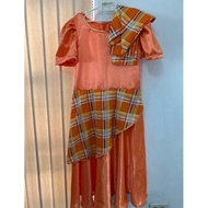 orange filipiniana dress