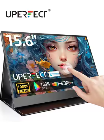 UPERFECT Touch E7 15.6" Portable Touchscreen Desktop Computer Monitor 100% sRGB with HDMI USB C OTG 