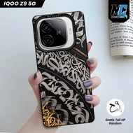 IQOO Z9 5G Premium Hologram IMD Casing - Softcase IMD hybrid Aesthetic Calligraphy Motif UV Printing