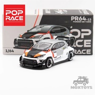 POP RACE 1:64 GR YARIS FINLAND Diecast Model Car