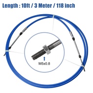 Motoforti 1/2pcs 10ft 13ft 16ft 20ft 24ft Marine Throttle Cable 3300/33C Throttle Shift Remote Contr