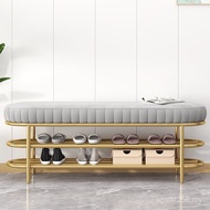 Entrance Door Can Sit One Light Luxury Shoe Changing Stool Shoe Cabinet Shoe Wearing Stool Nordic Cu