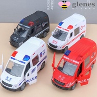 GLENES Inertial Car Toy, Learning Alloy Fire Truck Car Model, Boy Kids Creative Classic 1/32 Ambulan