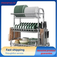 GSlife Dish Rack Stainless Steel Dish Drying Rack Rak Pinggan Stainless Steel Kitchen Storage Rack