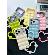 Niche ins Simple Solid Color Three-Dimensional Square Suitable for iPhone 17 16 15 14 Pro Max i15 i1