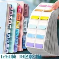 Post-It Notes › Morandi Label Paper Index Stickers Transparent Labels Note Loose-Leaf Book Catalog C