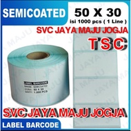 [ TSC ] 50 X 30 - 1 LINE SEMICOATED - FACE OUT - CONTENTS 1,000 PCS || CORE 1" || THERMAL TRANSFER B