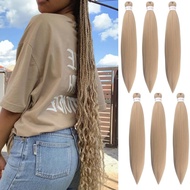 Ash Blonde Braiding Hair Pre Stretched Knotless Braiding Hair Synthetic Fake Hair Extension for Brai