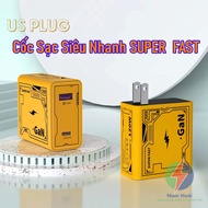 Củ sạc nhanh super fast 120w GaN Turbo Super PD