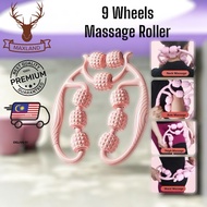 9 Wheels Massage Roller Foam Roller Muscle Relaxer Hand Skinny Leg Massage 5 Roller Neck Massage Rol
