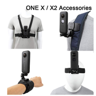 Accessories Kit for Insta360 One X3/X2/X/One R/GoPro Hero12,Quick Release Head Mount+Backpack Clip+Chest Strap+Wristband Body Holder