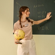 CACO-Bear Meets You Striped Short T-Female [H2BB002]