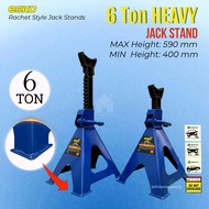 ESKO - RACHET STYLE 6 TON JACK STANDS, CAR JACK STANDS ( 6 TON ) 1 Pair (2 Pcs)