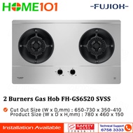 Fujioh 2 Burners Built-In Gas Hob FH-GS6520 SVSS - LPG / PUB