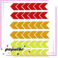 POPULAR 36Pcs Strong Reflective Arrow Decals, Reflective Material 4*4.5cm Safety Warning Stripe Adhe