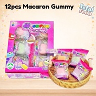 [ BOX ] ALI 12pcs Macaron Gummy Candy HALAL Gula-gula Macaron  (TTF)