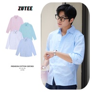 ZUTEE men's long-sleeved striped collar shirt ZT02 made of high quality Oxford material