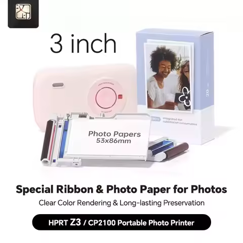 100% Original HPRT Z3 / CP2100 Photo Paper Dye-Sublimation Cartridge 3" Instant Printer Refill Color