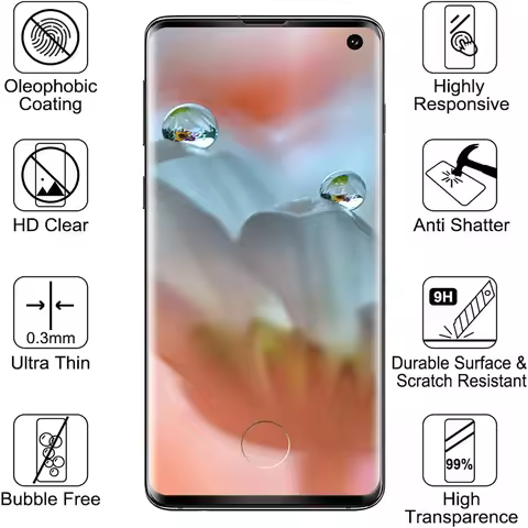 1/4Pcs 3D Screen Protector Glass For Samsung Galaxy S10 S10+ Note 10 Plus Note10+ Tempered Glass Fil