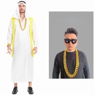 Party Props Arab Long Robe Halloween Costume for Dubai Middle East Rich People Funny Birthday Gather