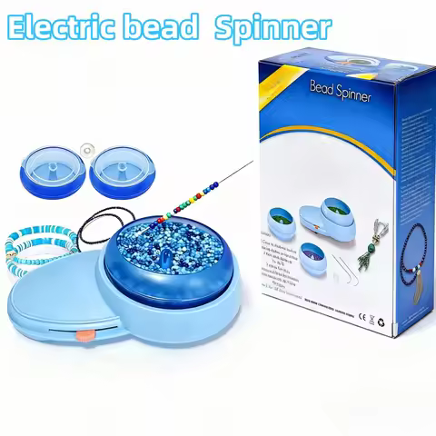 Electric Bead Spinner String Seed Beads Quickly Beading Bowl Loader Kit DIY Jewelry Making for Craft
