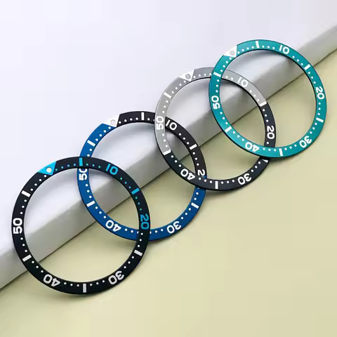 SKX007 Bezel Insert 38mm Aluminium Ring seiko Sport 5 SKX flat bezel SRPD Man Watch Cases Replace Pa