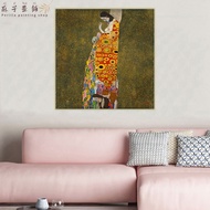 จิตรกรรมผ้าใบ Perilla-Citon Gustav Klimt S "Hope II" โปสเตอร์งานศิลปะที่มีชื่อเสียงรูปภาพผนังตกแต่งบ