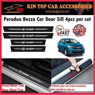Car Door Sill Sticker Perodua Bezza Carbon leather protector strip emblem logo Bezza Bumper Sill Bez