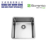 SORENTO SRTKS4040 Stainless Steel 304 Undermount Single Bowl Kitchen Sink Combo Set c/w Kitchen Fauc