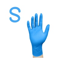 (ยกลัง) ถุงมือยางไนไตร สีฟ้า ชนิดไม่มีแป้ง Food grade ถุงมือยางสังเคราะห์ ยืดหยุ่น ใส่กระชับมือ ไม