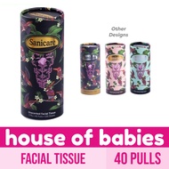 Sanicare Cylinder Box Facial Tissue 40-Pulls 3-Ply - Facial Tissue