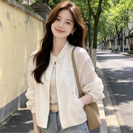 [Hi Girl] Autumn Feeling Simple Style Fashion Stand Collar Jacket Fashionable All-Match Casual Top W