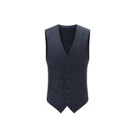 AB1544 Bonna Men's Spring Autumn Vest Straight-Breasted Business Casual Top Dark Blue