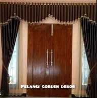 Gorden Poni Satu Set Gorden Pintu Gorden Jendela/ Gorden Poni Pisah Gorden Termurah Gorden Dua Lapis