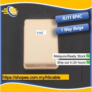 Cat 3 CAT3 / RJ11 6p4c 1 Way / 2 Way TM Passed Telephone Socket Jack / Junction Box / Phone Wall Soc