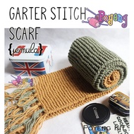 Poyeng Knitting Kit Super Beginner: Garter Stitch scarf Sweet Cotton Plain Poyeng |Knitting Learning