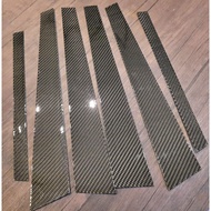 BMW E39 4d Real Carbon Fiber Door Pillar Panel Covers