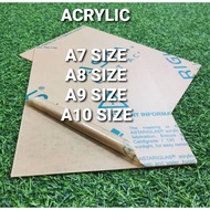 ACRYLIC A7, A8 , A9 , A10 SIZE