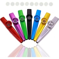 7 Pcs Metal Kazoos With 20Pcs Kazoo Flute Diaphragms,Musical Instruments,Good Gift for Kids,A Good C