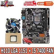 Motherboard H110 Plus Processor I5 7400 Fan LGA 1151 DDR4