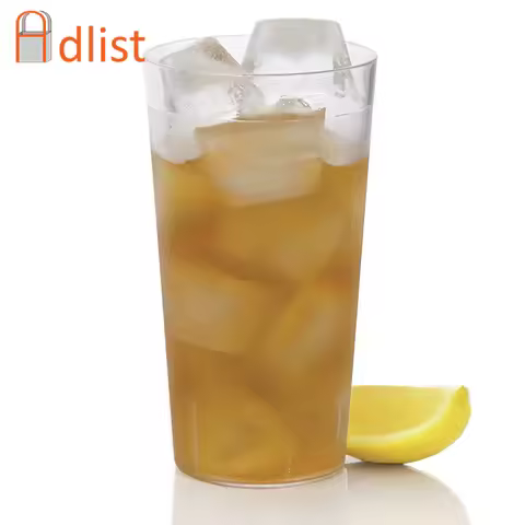 6pcs 9.5/12/16OZ Plastic Beverage Cup Clear Transparency Water Drinking Cup Tumblers Restaurant Tea 