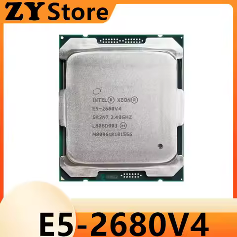 intel XEON E5 2680 V4 CPU 14 Core 2.40GHZ 35MB L3 Cache 120W SR2N7 LGA 2011-3 Support X99 Motherboar
